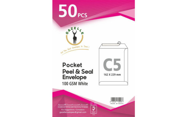 C5 White Pocket Peel and Seal